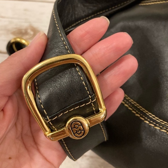 Marino Orlandi Black Leather Satchel Shoulder Bag